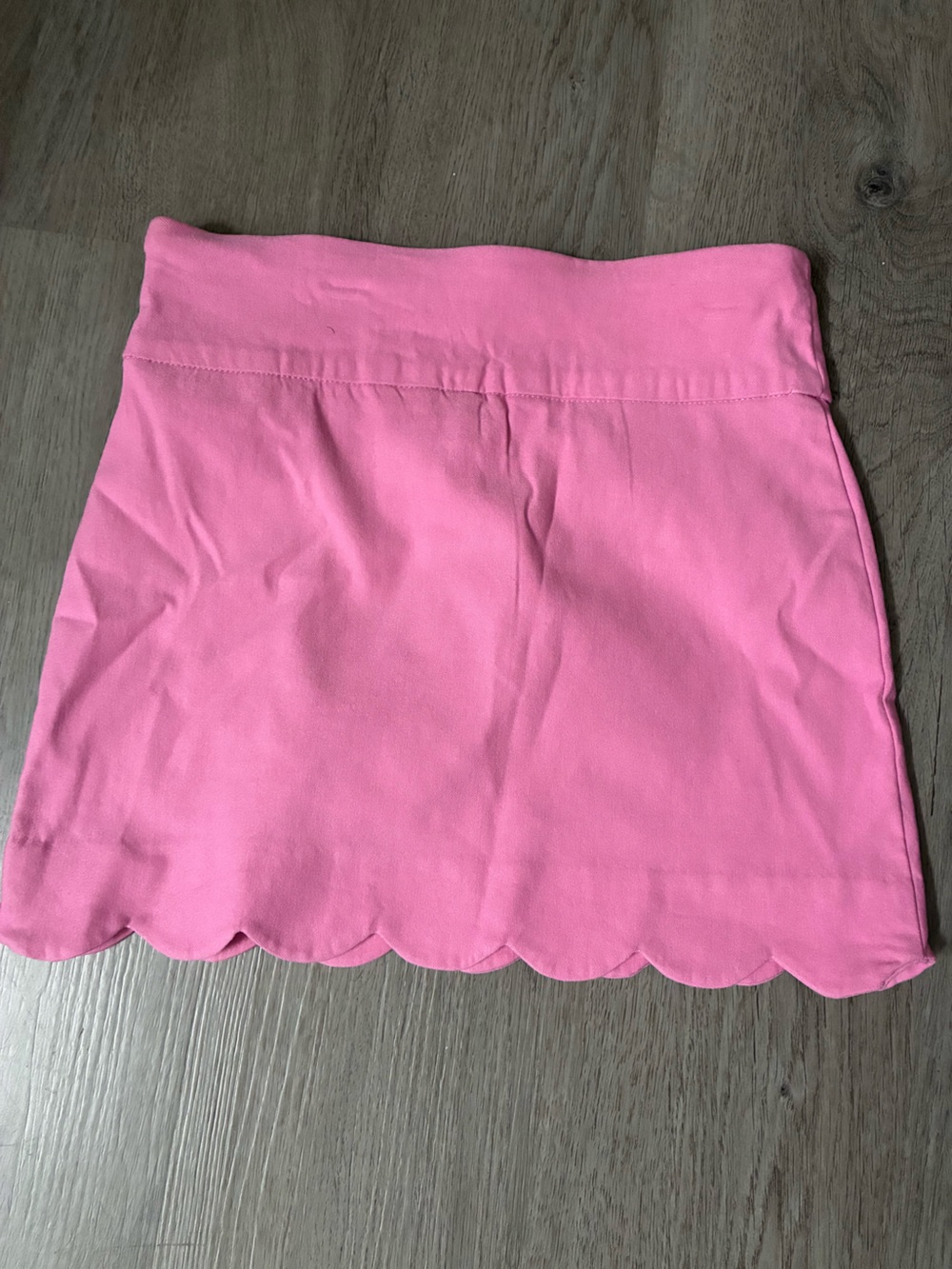 crown & ivy Girls Pink Scallop Hem Skort
